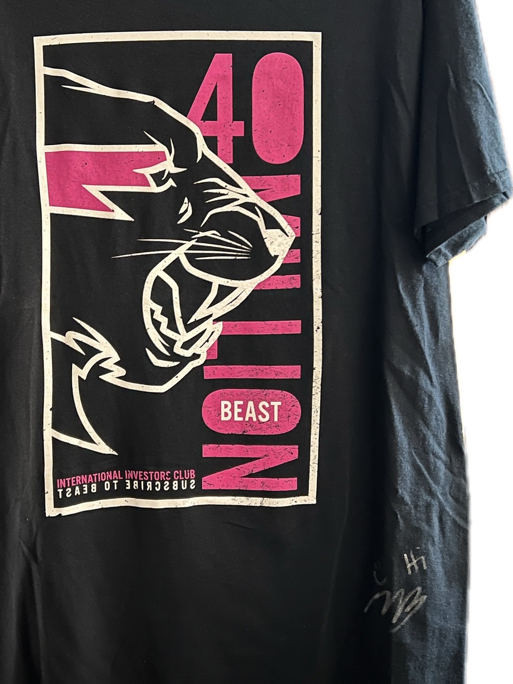 Mr. Beast 40 Million Tee signed